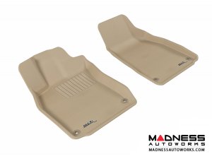 Audi A6/ S6/ RS6 Floor Mats (Set of 2) - Front - Tan by 3D MAXpider (2005-2011)